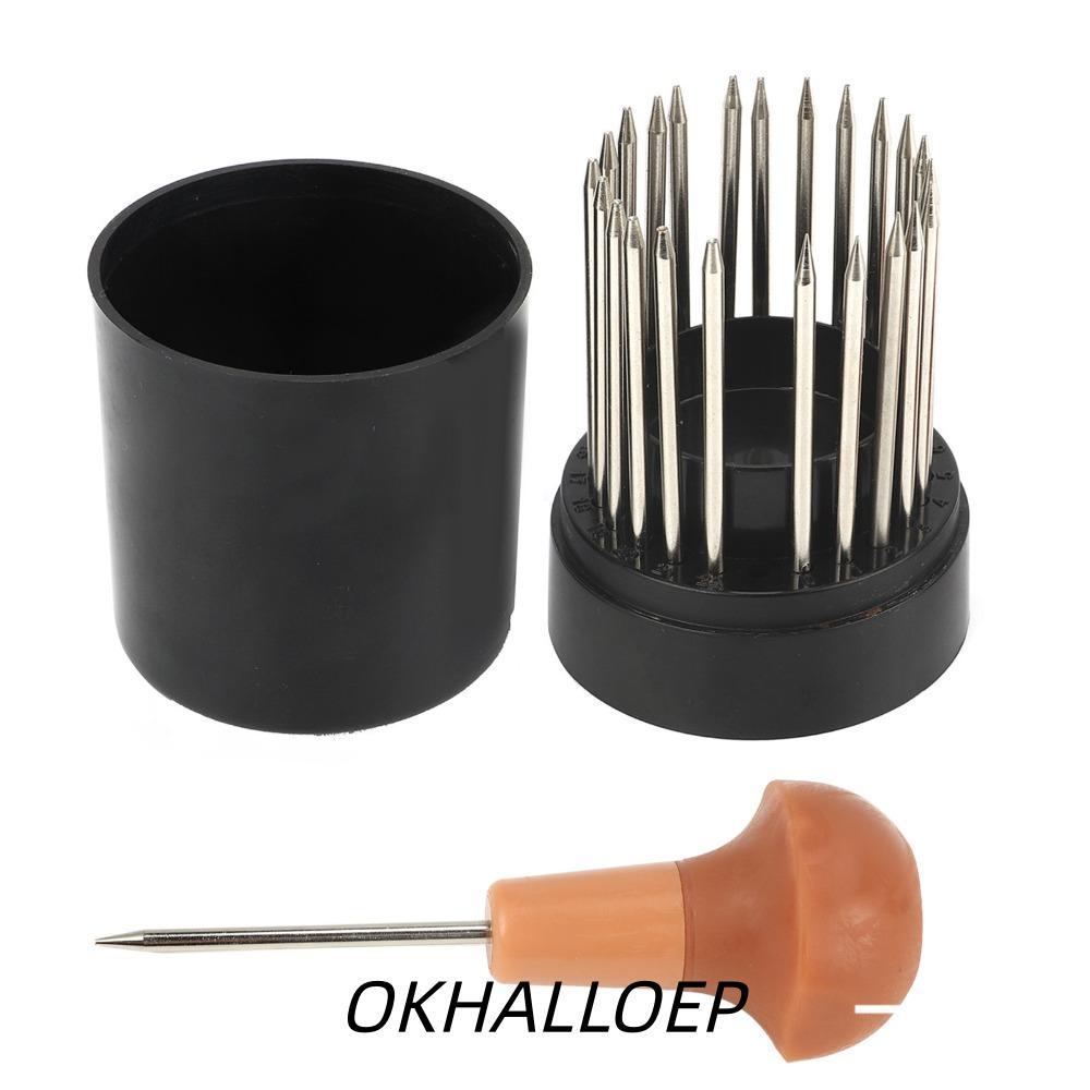 IOKHALLO ชุดเครื่องมือเครื่องประดับ 24 ชิ้น ไมโครสีดํา ปากกาเข็ม เครื่องมือโลหะ DIY สําหรับงานแกะสลักและเครื่องประดับ