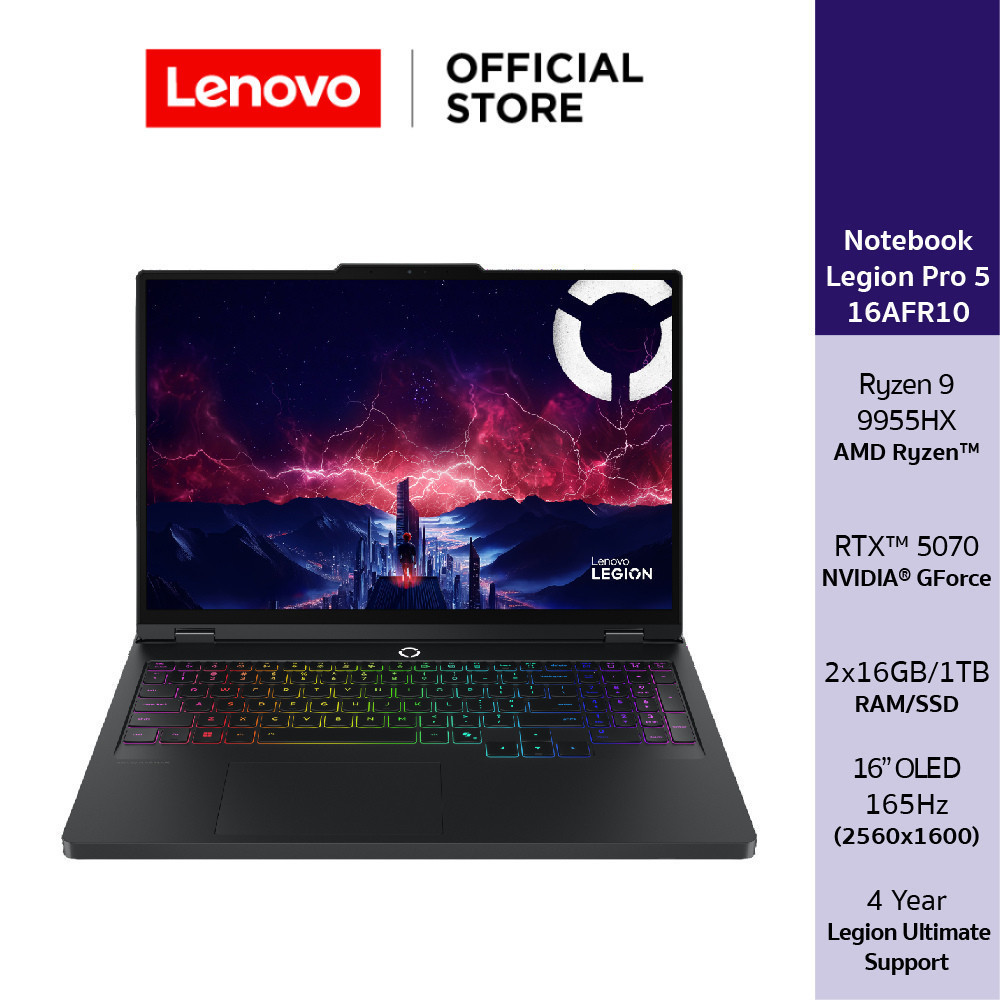 Lenovo Legion Pro 5 16AFR10(83F2000STA)Notebook Gaming RYZEN 9 9955HX RTX 5070 2x16GB SSD 1TB 16" OLED