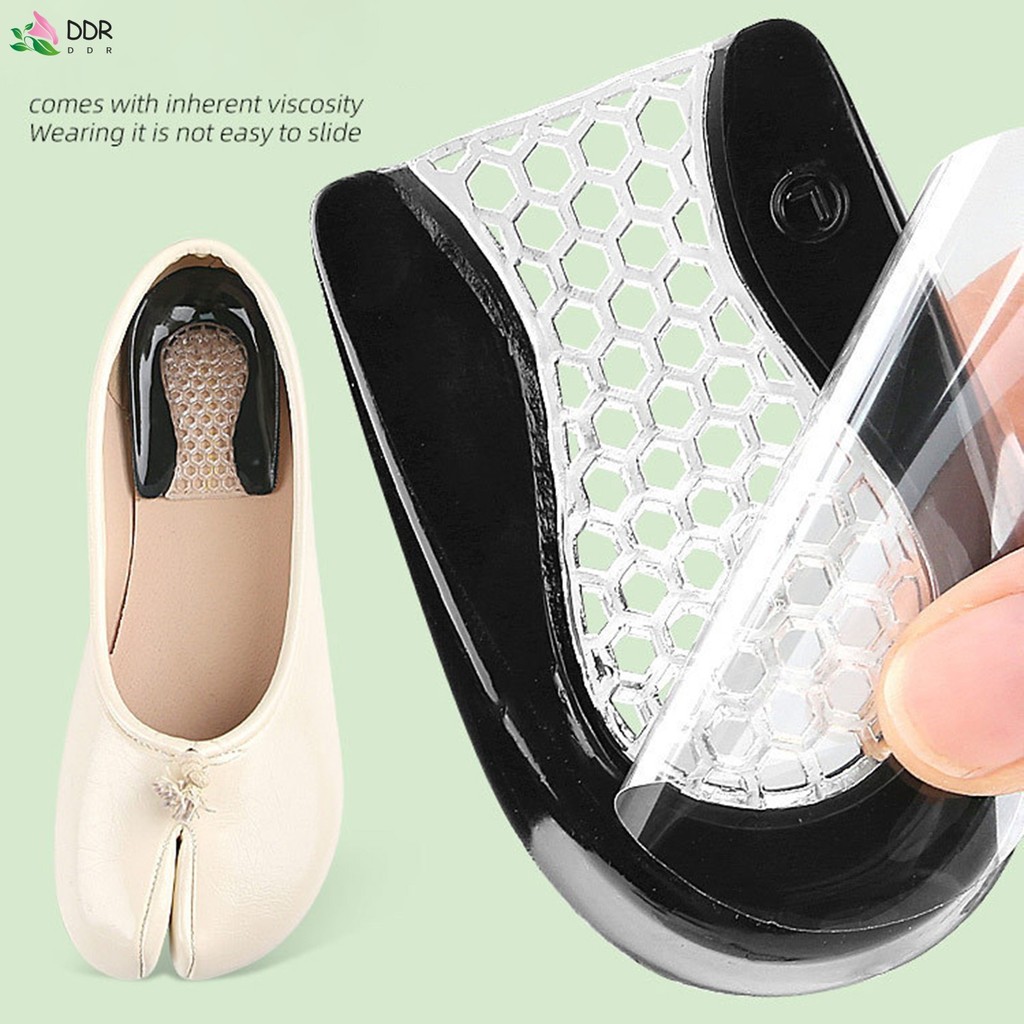 Heel Cups Insert ทนทาน SEBS Soft Cushioning โครงสร้างรังผึ้งสําหรับผู้หญิง Shock Absorption Arch Sup