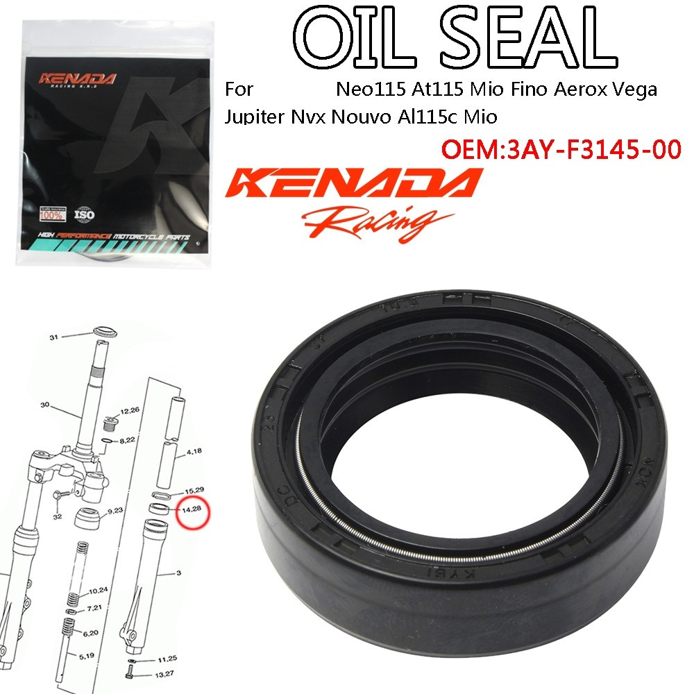 KENADA RACINGซีลโช๊คหน้า ยางกันฝุ่นซีลโช๊คหน้าMIO มีโอ(MIO) ฟีโน่(FINO)