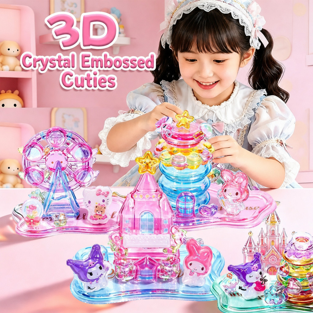 STARX สติ๊กเกอร์นูนคริสตัล 3D | ชุดงานฝีมือบรรเทาวางซ้อนกันได้ DIY | ตกแต่งงานฝีมือน่ารัก | เด็กสมุดเครื่องประดับ | ของขวัญศิลปะสร้างสรรค์สําหรับเด็กผู้หญิง