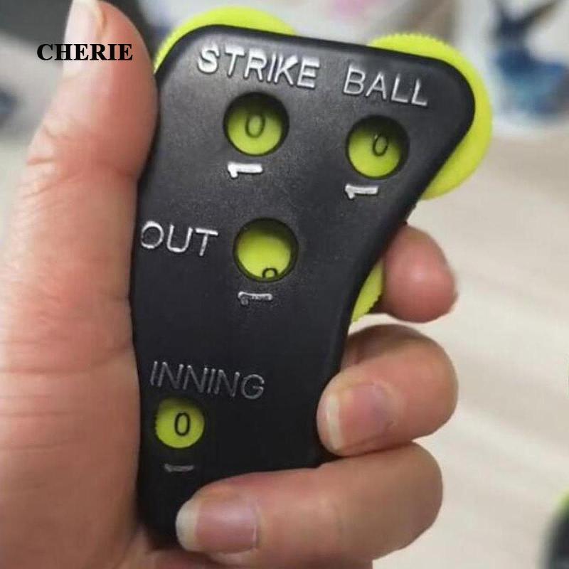 [Chery] Black Baseball Umpire Clicker ABS Four Dial Wheel Softball Counter Umpire Indicator Gear for