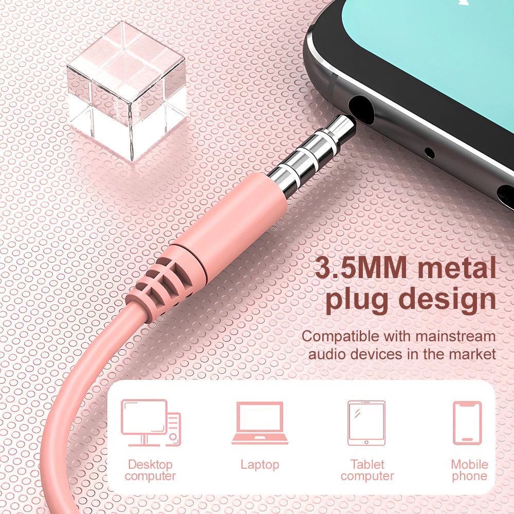 Summer หูฟังมีสาย 3.5mm มีไมโครโฟน ควบคุมเพลงได้ thumbnail 9