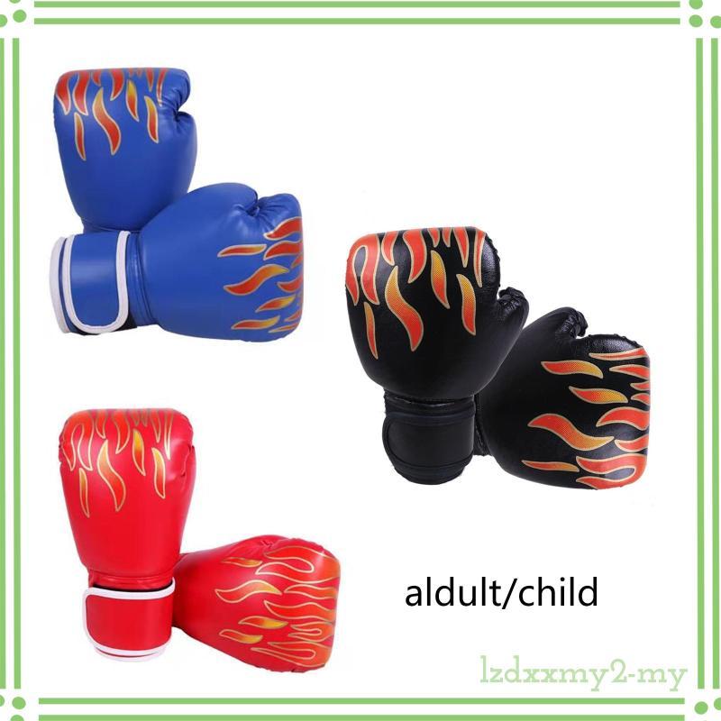 [LzdxxmydfMY] เด็กผู้ใหญ่ Kick Boxing Gloves MMA Boxing Training Gloves ตาข่าย Breathable