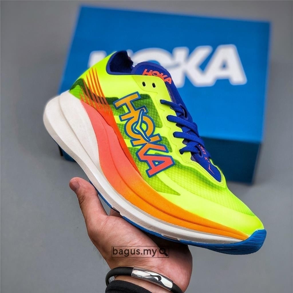 รองเท้าวิ่งมืออาชีพ Hoka One U Rocket X2 สําหรับถนนและเส้นทาง