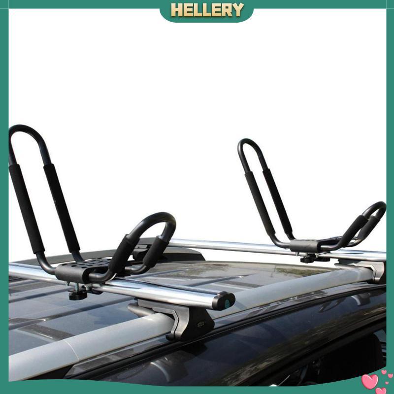 [HelleryTH] รถ Kayak Rack Iron J Bar Carrier สีดํา Heavy Duty Roof Mount สําหรับเรือแคนู Surfing Boa