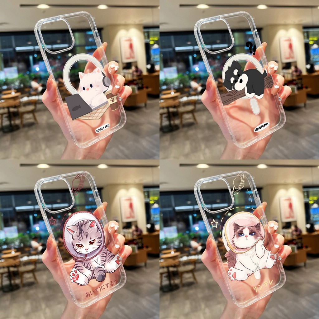 Magnetic เคสมือถือ For Samsung A56 A55 S25 Ultra A54 A07 A17 A06 A36 A16 A37 A57 A15 S26 Ultra A26 S24 การ์ตูนน่ารัก