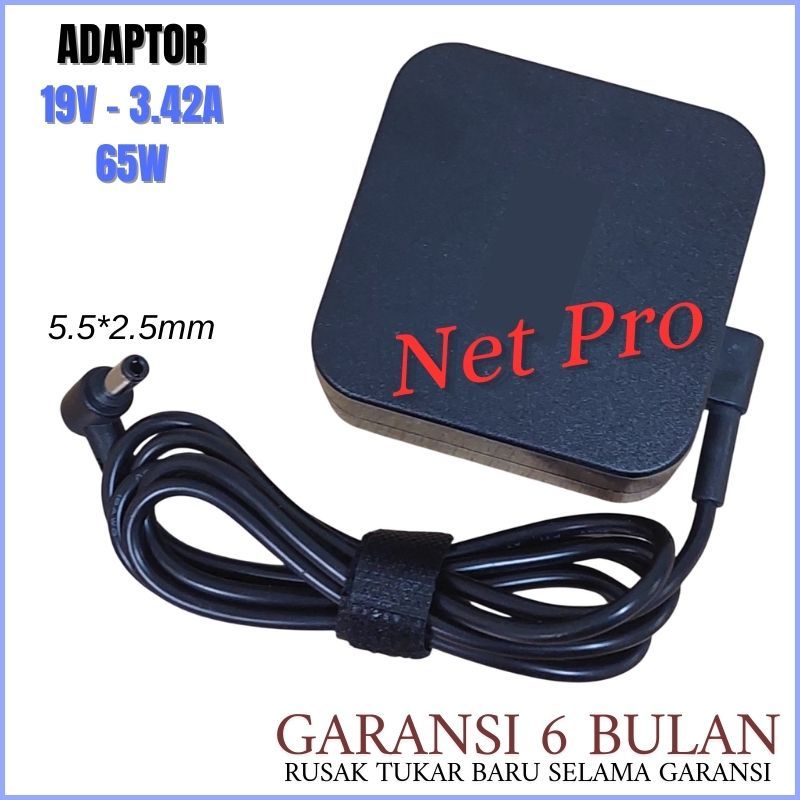 แท่นชาร์จ Adaptor Asus A46 K46 X452J X450J X452 X451L - 19V 3.42A 65W Square -NPRO