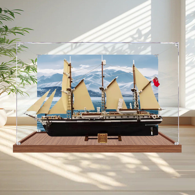 [กล่องแสดงโปร่งใส] นินจาหมายเลข Adventure Ship กล่องแสดงอะคริลิคเหมาะสําหรับ Lego 10335 กล่องป้องกัน