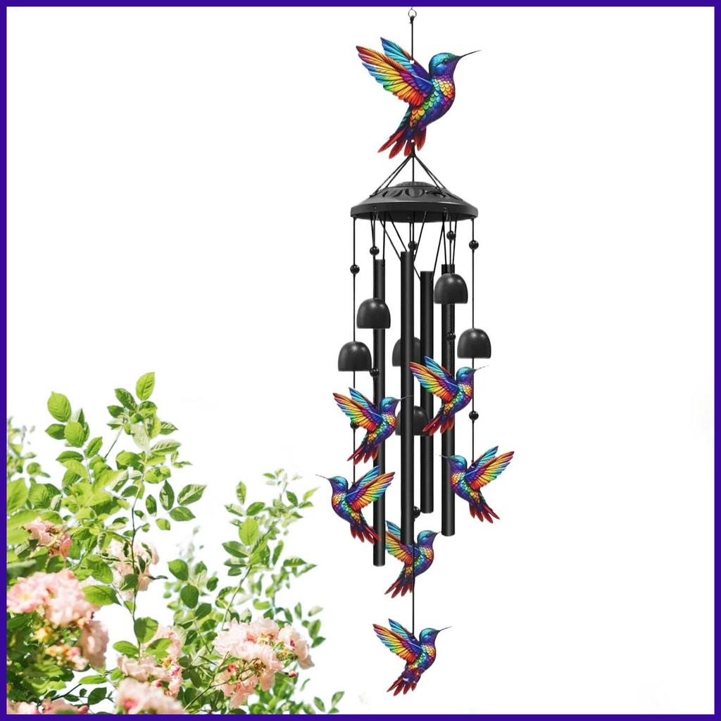 Wind Chimes สําหรับภายนอกแบบพกพาโลหะ Windchime ตกแต่งสวน Hummingbird Wind Chimes สําหรับ Patio Porch