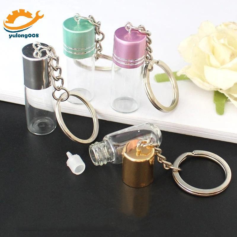 [MR] Mini Wishing ขวดพวงกุญแจสําหรับ DIY ตกแต่งหัตถกรรมขวดแก้วจี้ผู้หญิงกระเป๋า Charm TH