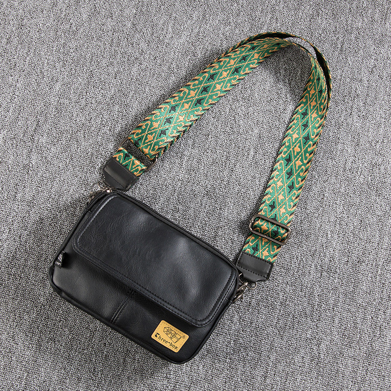 Youth Messenger Bag Mens Leather Small Shoulder Bag Casual Retro Shoulder Bag Fashion Messenger Bag 