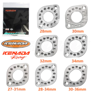 KENADA RACING แป้นแปลงหัวฉีดใส่คาร์บู หนา10มิล แป้นหมุน 4 วาล์วใส่คาบู 4วาล์ว/2วาล์ว/MSX ระยะรู CNC ปรับองศาได้ แถมน็อต2ตัว 28 30 32 34mm เกรดแข็ง