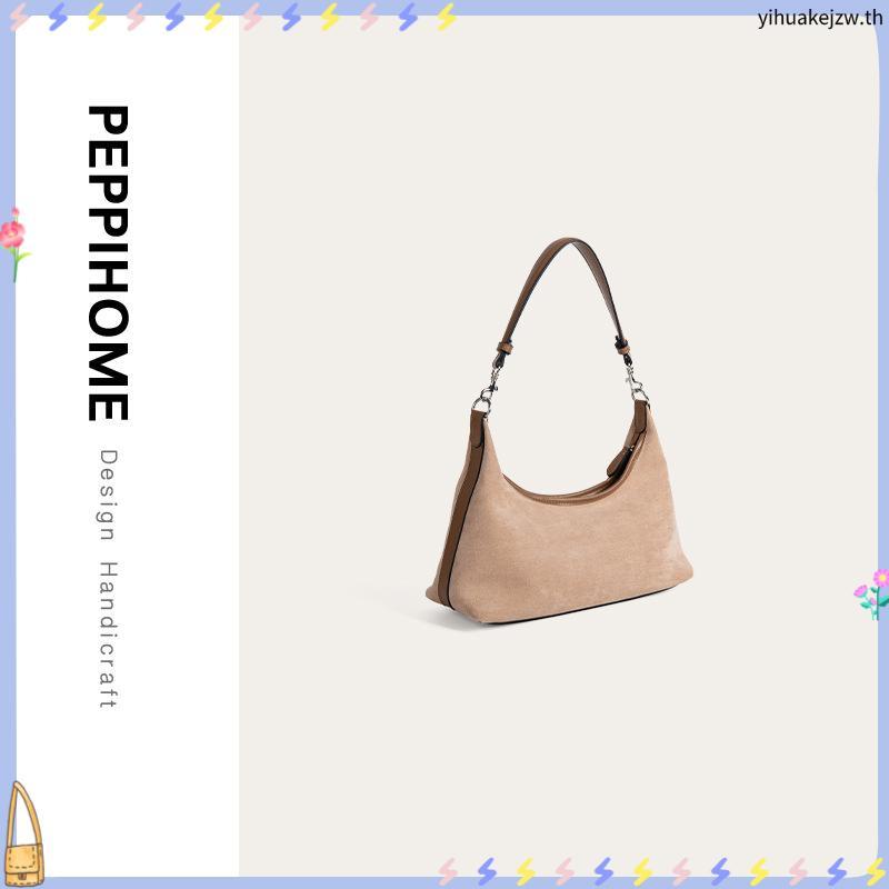 (**พร้อมส่ง) knack.bag - Jennie  bag (สายเล็ก) - Dark brown (หนังกลับเทียม)