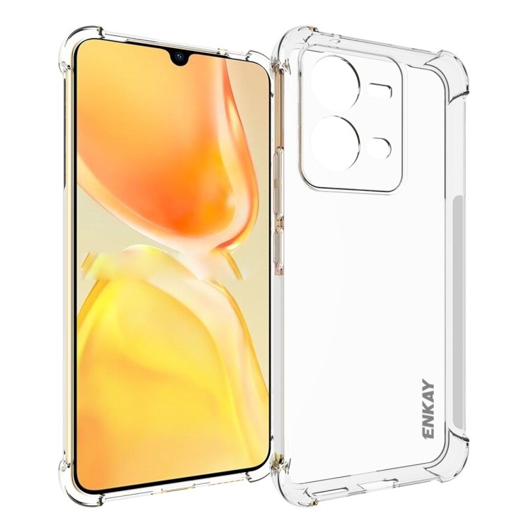 พร้อมส่ง สําหรับ vivo V25 5G Global ENKAY เคสโทรศัพท์กันกระแทก TPU แบบใส