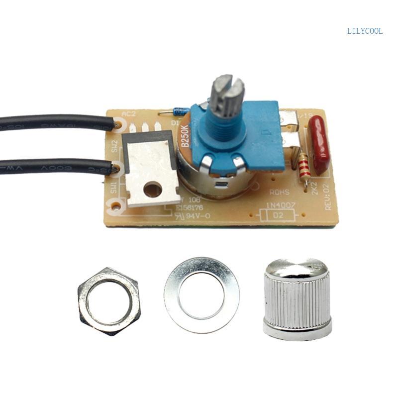 CH 120V 240V LED Dimmer สวิตช์โรตารีขนาดเล็กพร้อมกระดาษสําหรับตัวควบคุมความเร็วเชลล์ Sw