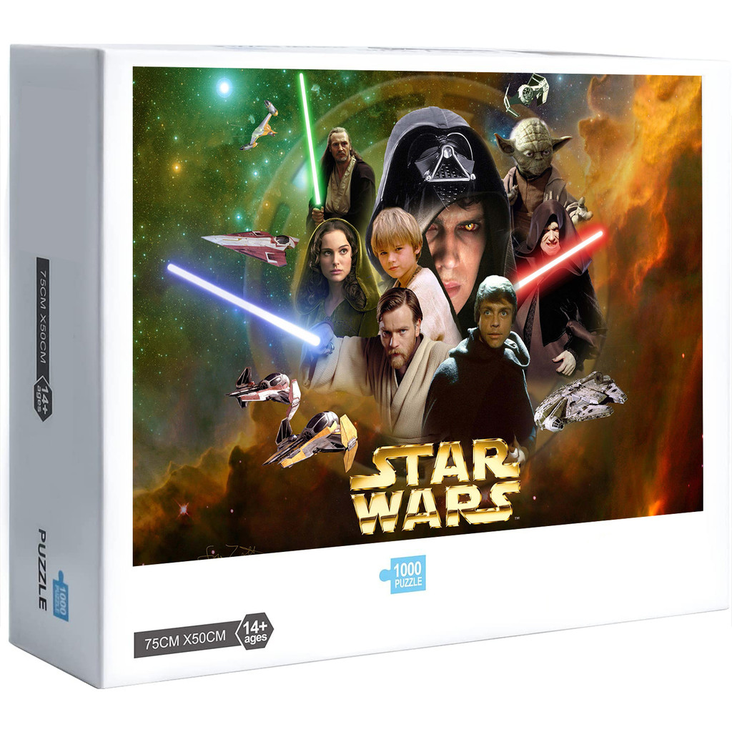 Star Wars Darth Vader Luke Skywalker Yoda Obi-Wan Kenobi จิ๊กซอว์ปริศนา 300 500 1000 ชิ้นตกแต่งบ้านของขวัญเกม