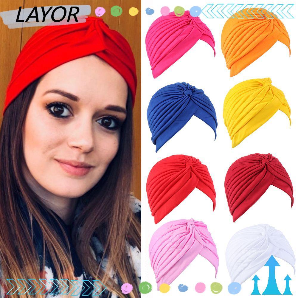 LAYOR Stretch Turban Headwear Hair Loss Bandana Chemo Cap