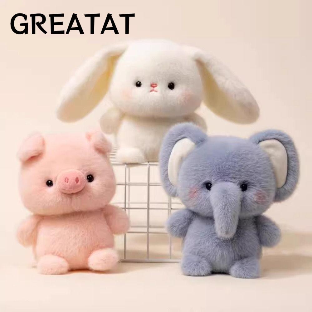 GREAT ตุ๊กตาสัตว์นุ่ม ช้าง Capybara หมีแฟชั่น Super Soft หมอนตุ๊กตาสัตว์ ของขวัญ