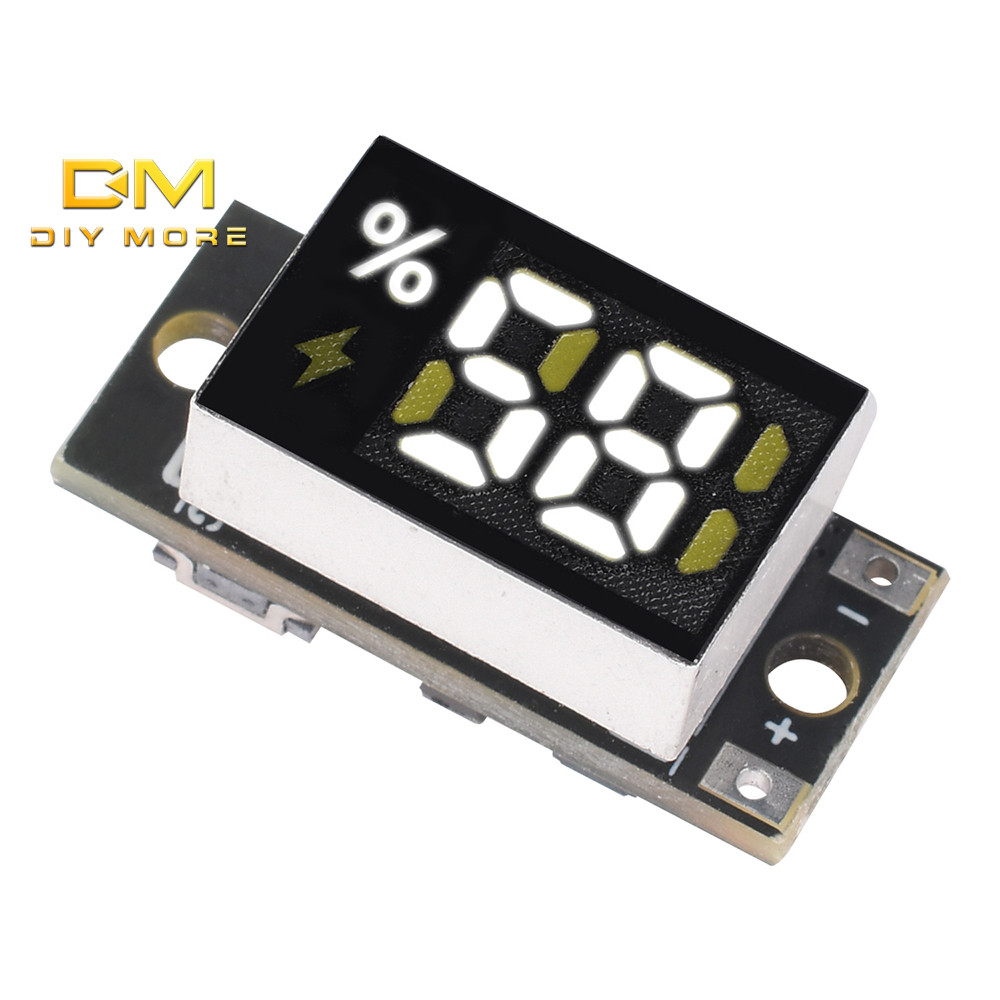 DIYMORE โมดูลตัวบ่งชี้ระดับแบตเตอรี่ขนาดเล็กสําหรับ 1S, 2S, 3S, และ 4S 3.2V LiFePO4 แบตเตอรี่ – โมดูลแสดงผลระดับแบตเตอรี่เปอร์เซ็นต์