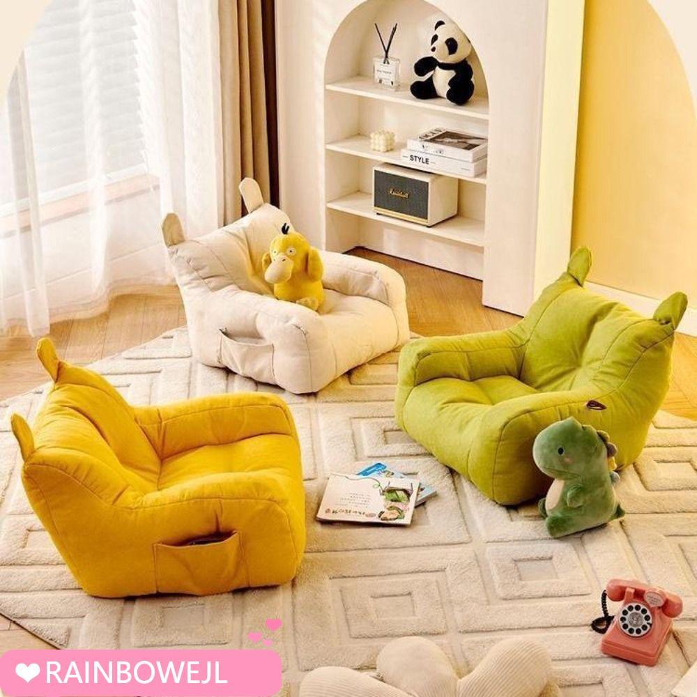 RAINBOWEJL เก้าอี้โซฟาหมีสําหรับเด็ก, เก้าอี้โซฟาขนาดเล็กตามหลักสรีรศาสตร์นุ่ม, เด็กน่ารักสบายพร้อมกระเป๋าเก็บห้องนั่งเล่นโซฟาขี้เกียจสําหรับเด็กผู