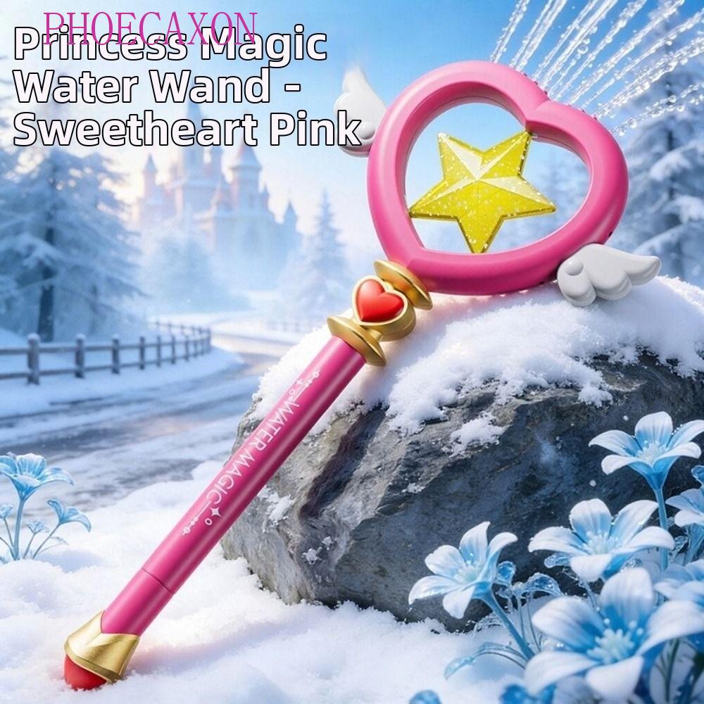 PHOECAXON Water Wand, Fairy Wands Love Shaped Princess Water Spray Toy, Water Park Toy Star Impossib