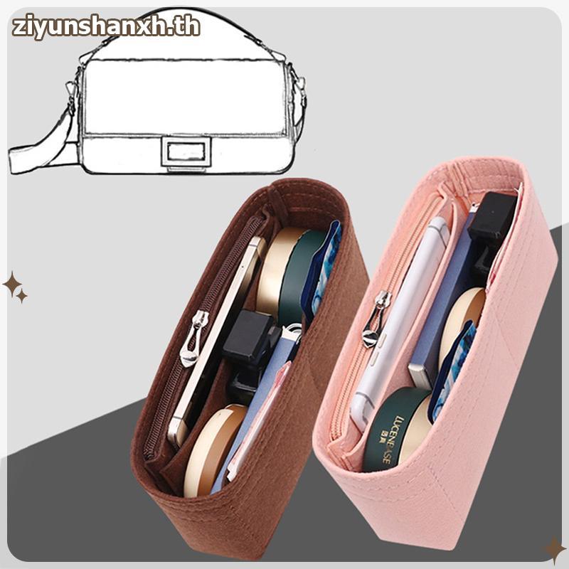 ZY Multi Poet ผู้หญิงใส่กระเป๋า Organizer Felt ผ้ากระเป๋าสําหรับกระเป๋าถือ 8 ช่องอเนกประสงค์ Tote Liner Storage TH