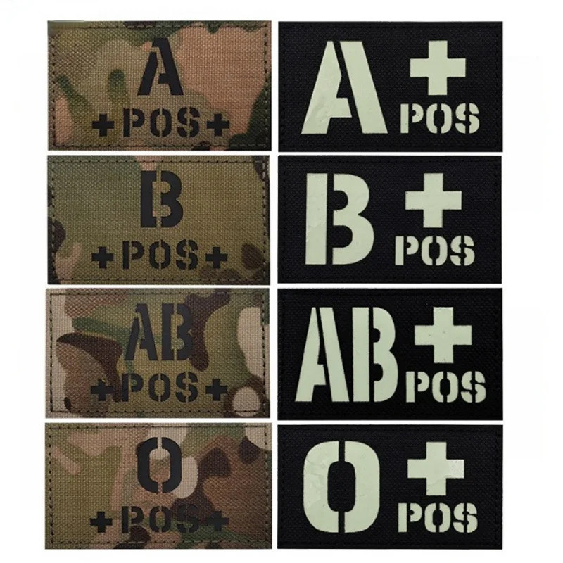 สร้อยข้อมือเรืองแสงสำหรับสายพันธุ์เลือด A, B, AB และ O พร้อมป้าย hook loop