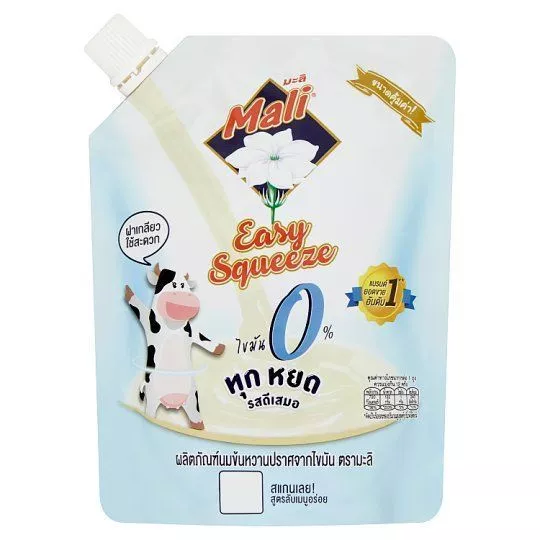 [สินค้าส่งด่วน] มะลินมข้นหวานปราศจากไขมันแบบถุง 250 ก. MALI NON FAT SWEETENED MILK 250 G.
