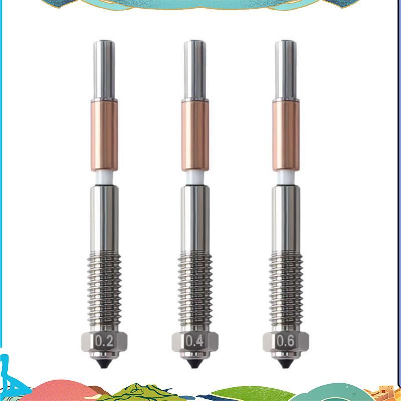 Bimetal หัวฉีด 0.2/0.4/0.6 มม.,Nozzle สําหรับ QIDI Q2 Q2c 3D เครื่องพิมพ์, สําหรับ PLA, PETG, ABS, A