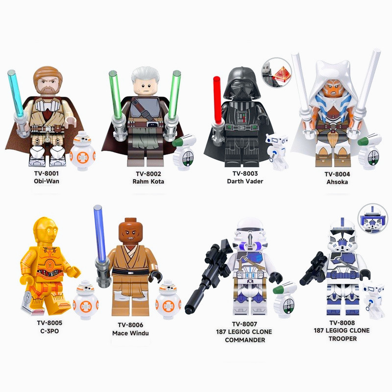 Darth Vader C3PO ตัวเลข Space Wars Mace Windu บล็อกของเล่นของขวัญ TV6101