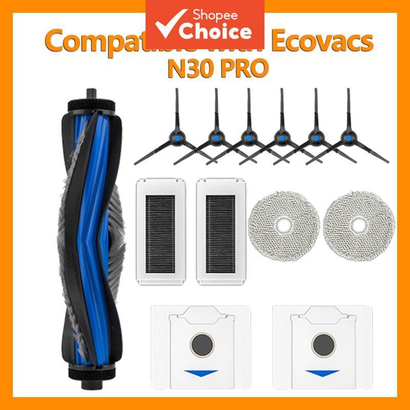 ชุดอะไหล่ทดแทนสําหรับ Ecovacs DEEBOT N30 PRO แปรงหลัก แปรงข้าง ฟิลเตอร์ ถุงเก็บฝุ่น แผ่นม็อบ