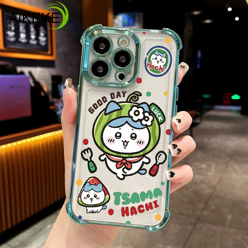 แตงโมน่ารัก Hachiware เคสโทรศัพท์สําหรับ iQOO 15R 15 Ultra 13 12 Pro 11 7 Z11 Z11X Z10 Lite Z10R Z10X Z9 Turbo Z9X Z8 Z8X 5G สี่มุม Clear Soft Cover