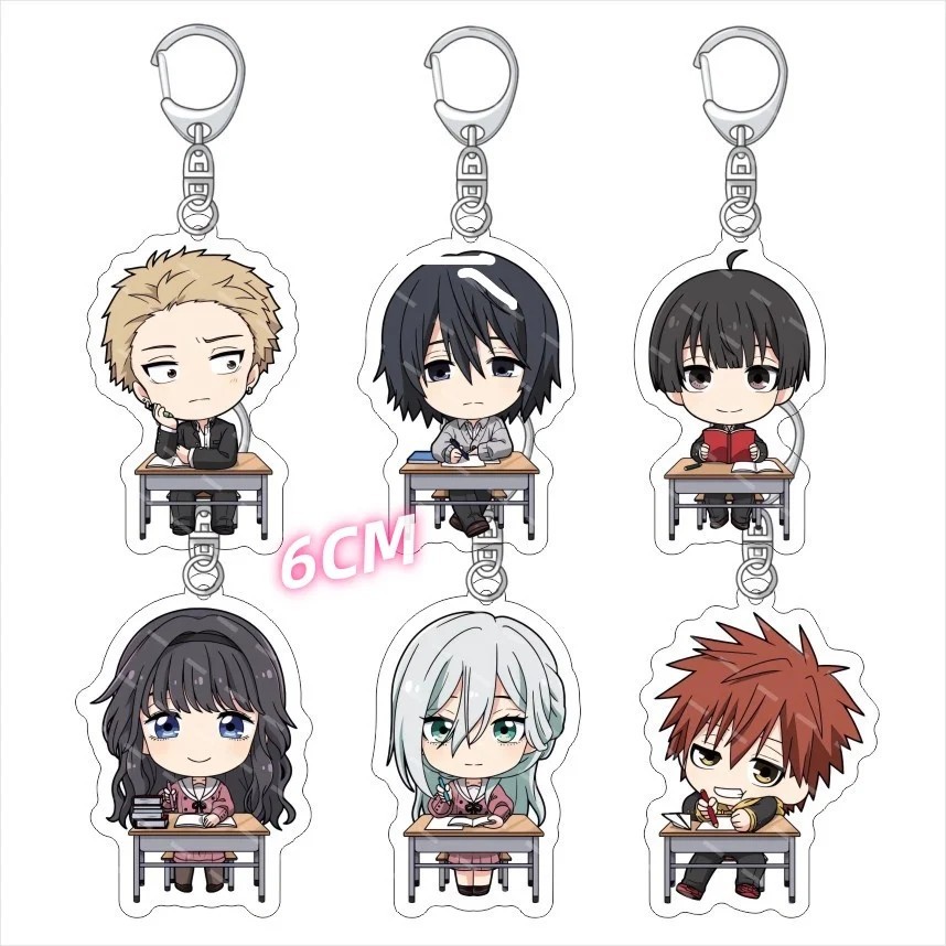 อะนิเมะพวงกุญแจน้ําหอมดอกไม้ Bloom พร้อมตัวอักษร Kaoru Hana wa Rin to Saku โปร่งใส Mica Chibi 6 ซม.ข