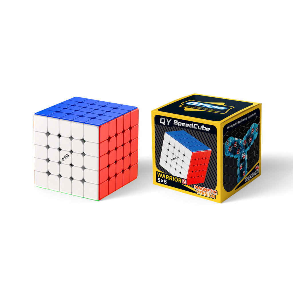 QiYi Warrior M 5X5 Magnetic Cube UV Super smooth Professional Warrior M UV 5X5X5 ปริศนาของเล่นความเร็ว Cube