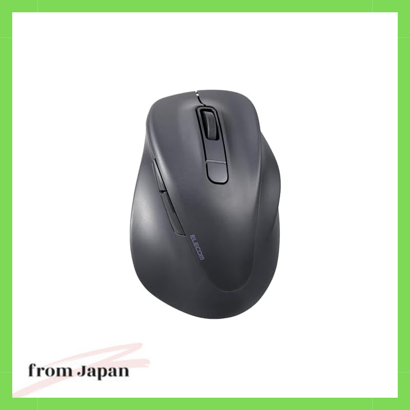 ELECOM Wireless Mouse EX-G Bluetooth Silent L Size 5 Buttons Multi-Pairing Certified Antibacterial Black M-XGL30BBSKBK