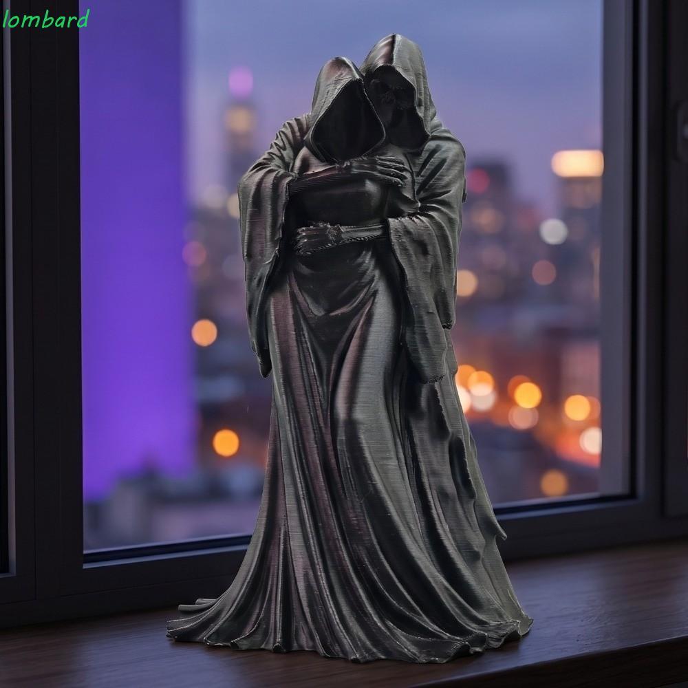 LOMBARD Gothic ตกแต่ง, Embracing ท่าทาง 3D พิมพ์โครงกระดูกตกแต่ง,โต๊ะเครื่องประดับ Dark สไตล์ Retro Ghost เครื่องประดับตกแต่งห้องนอน