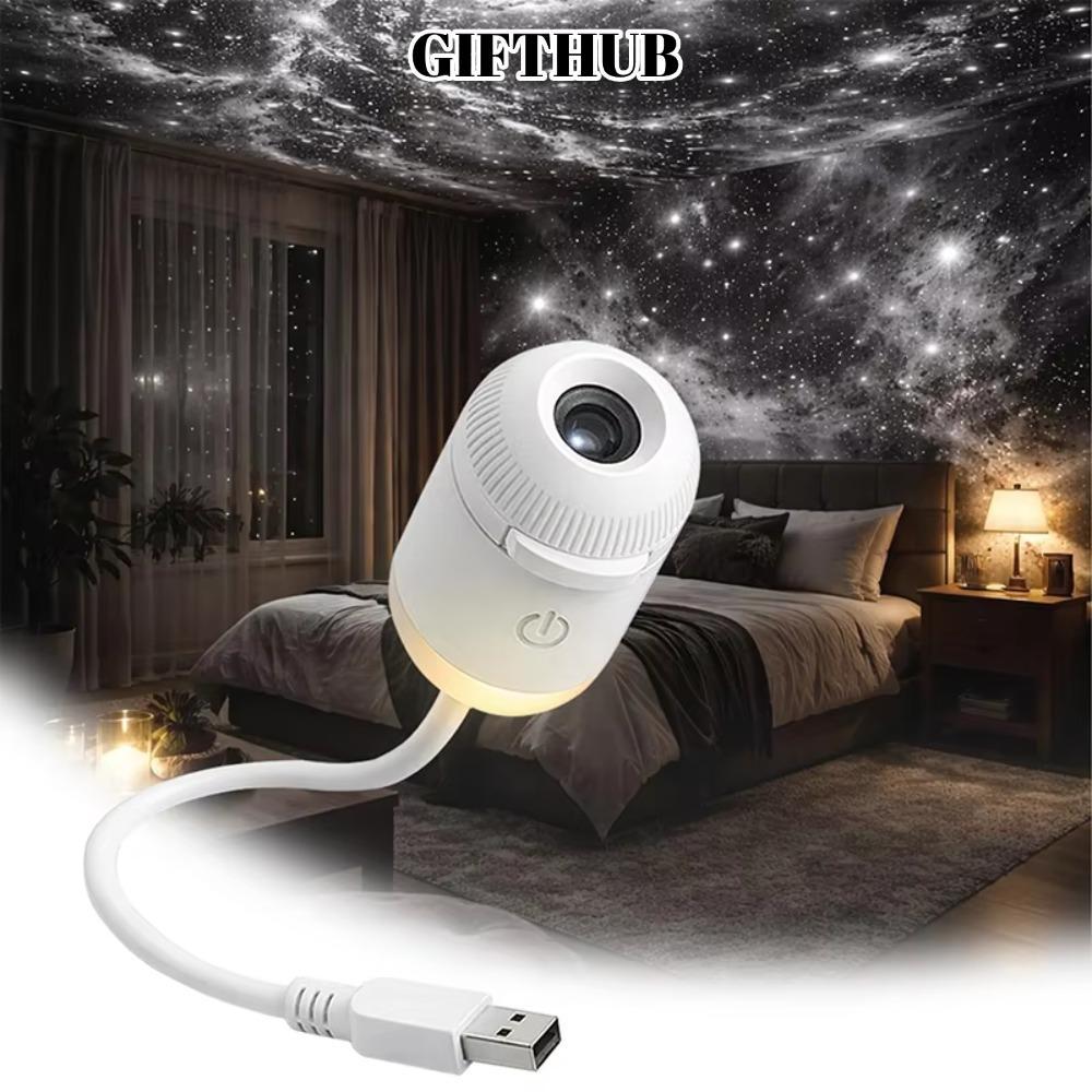 LULLABY Galaxy Star Projector ระบบควบคุมแบบสัมผัส 360° Rotation Starry Sky Projector, USB Powered แบ