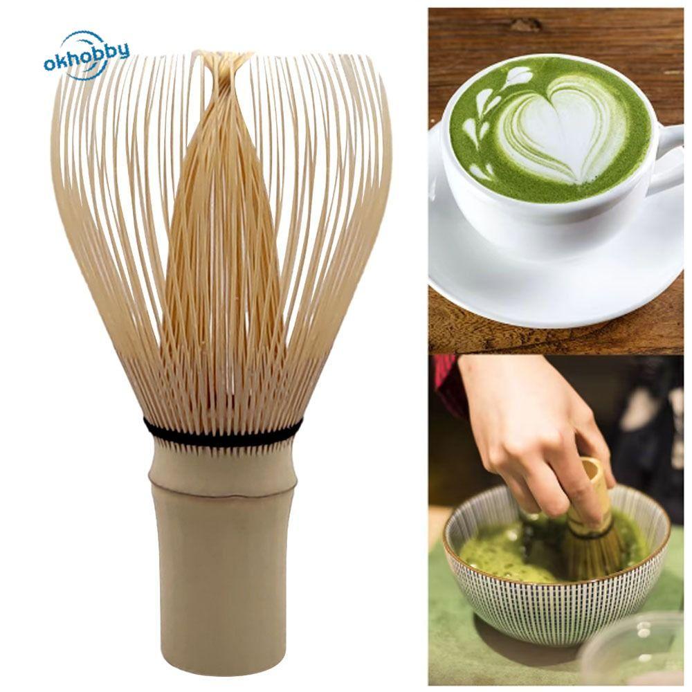 OKHOBBY Matcha Whisk, ชุดน้ําชาญี่ปุ่นแบบใช้ซ้ําได้ Chasen, ของขวัญแปรงไม้ไผ่ไม้ไผ่มัลติฟังก์ชั่นที่มีประโยชน์