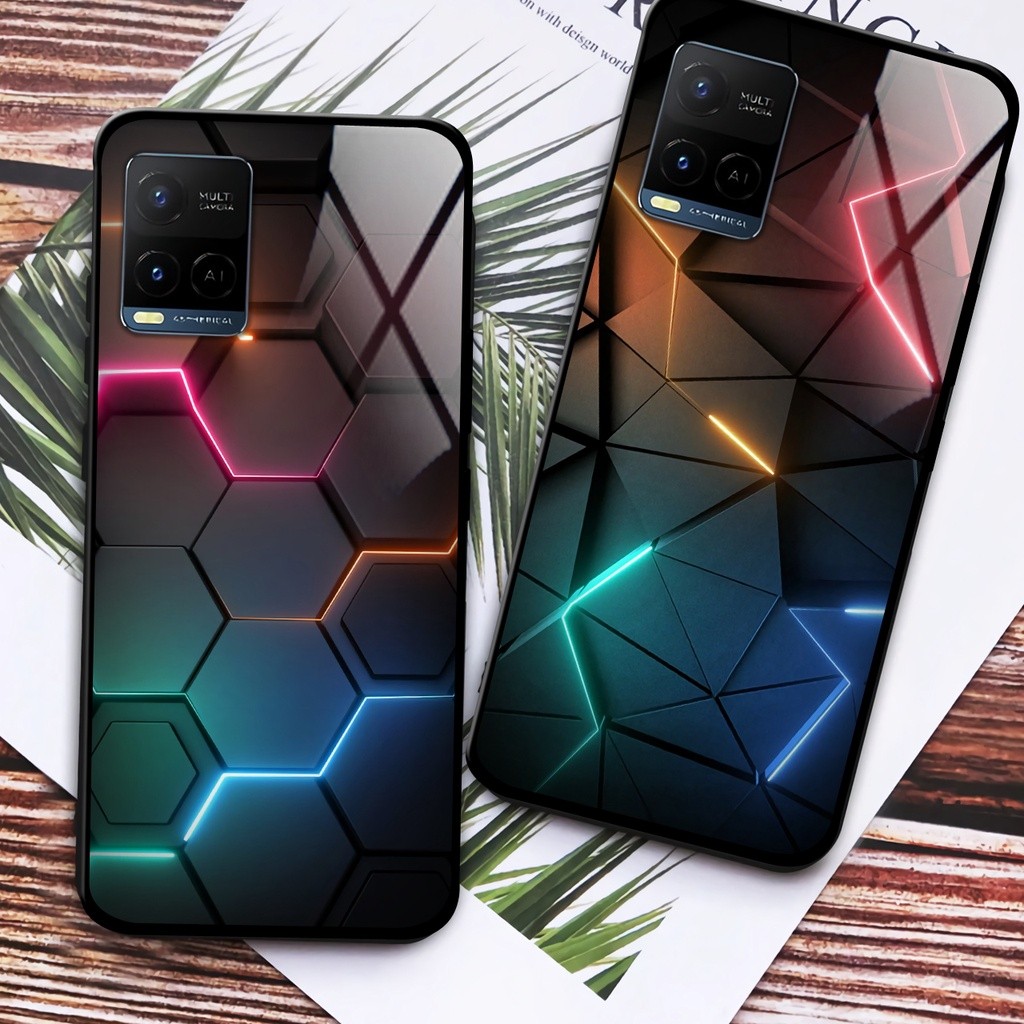 G487 Softcase Kaca Glass Case Vivo T1 5G T1 PRO 5G Y100 Y28 4G Y27 Y27S Y78 Y75 Y36 Y35 Y17S Y22 Y27
