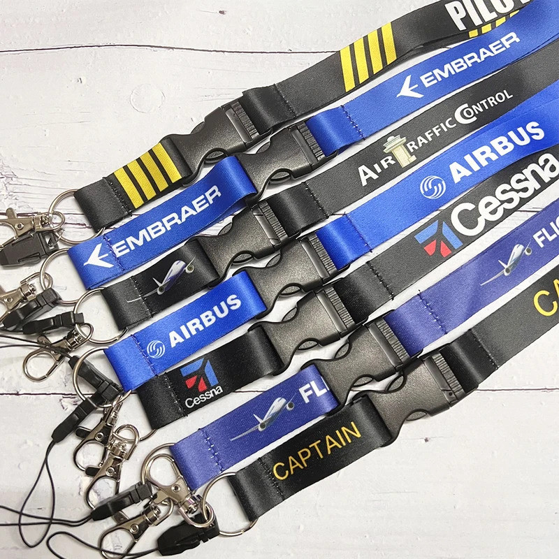 1 PC Blue AIRBUS Lanyards สายคล้องคอสําหรับโทรศัพท์สายคล้อง BOEING Lanyard สําหรับคีย์ ID Card Gym U