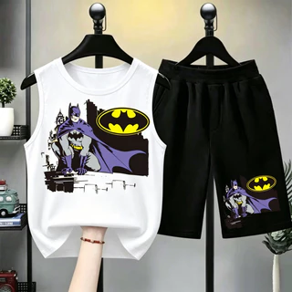 【จัดส่งไทย】2ชิ้น BOB ชุดเสื้อกล้ามเด็ก มาร์เวล แบทแมน ผสมฝ้าย ฮีโร่ สำหรับเด็กผู้ชาย ชุดแฟชั่น ผ้าใส่สบาย#8