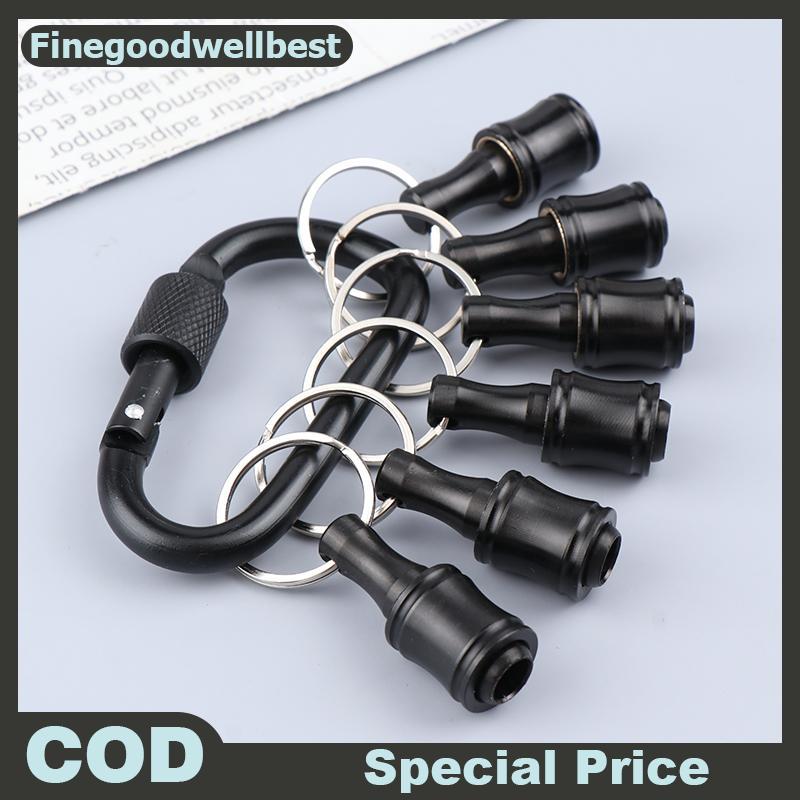 FBTH 6 ชิ้น/เซ็ต Bit Holder 1/4 นิ้ว Hex ไขควง Bits Holder Extension Bar พวงกุญแจอะแดปเตอร์เจาะ Bits