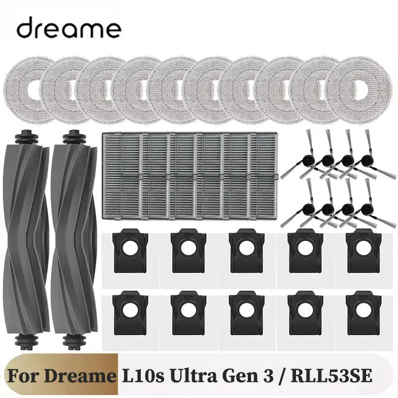 สําหรับ Dreame L10s Ultra Gen 3 Gen3 / RLL53SE /MOVA P10 Pro Ultra อะไหล่แปรงด้านข้างกรอง Mop Pad ถุงเก็บฝุ่น