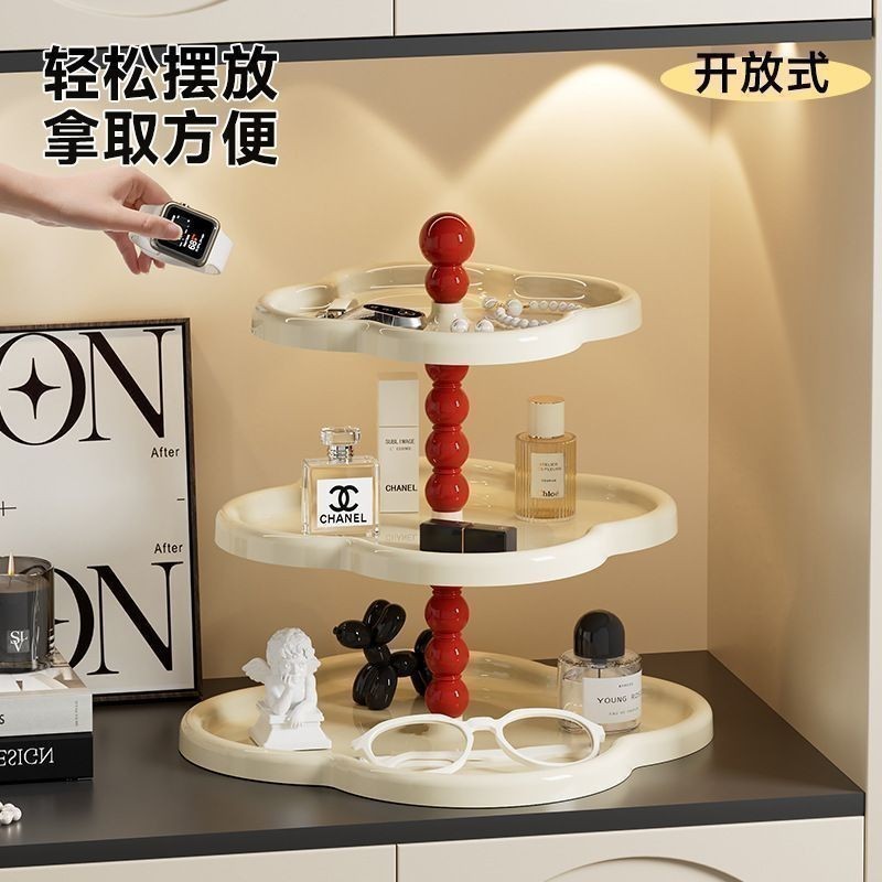 GMR Home GS1 JS2 N1 จานผลไม้สามชั้นประณีต High-Appearance Afternoon Tea Snack Plate Home Plate