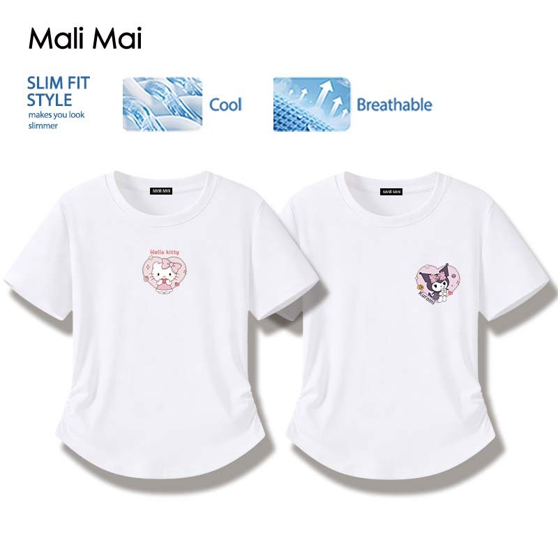 เสื้อยืดเข้ารูป แขนสั้น เนื้อผ้านิ่ม อเนกประสงค์ Sanrio
