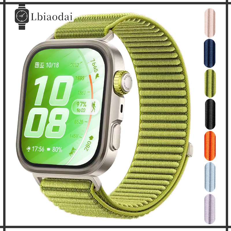 สายรัดไนล่อนกีฬา for Huawei Watch Fit 5 4 3 / 5 Pro / 4 Pro อุปกรณ์เสริมสายพานไนลอน