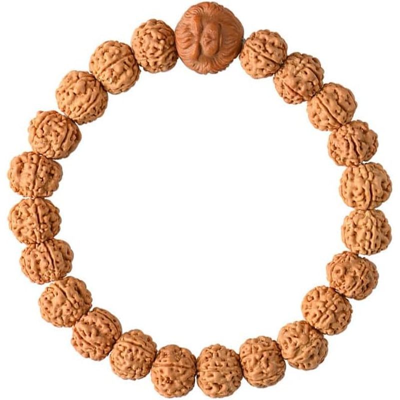 xiexuelian Lucky bracelet Buddha beads bracelet印尼五瓣小金刚菩提子双龙纹国潮复古单圈手链文玩佛珠手串男女(黑檀手工珠款)