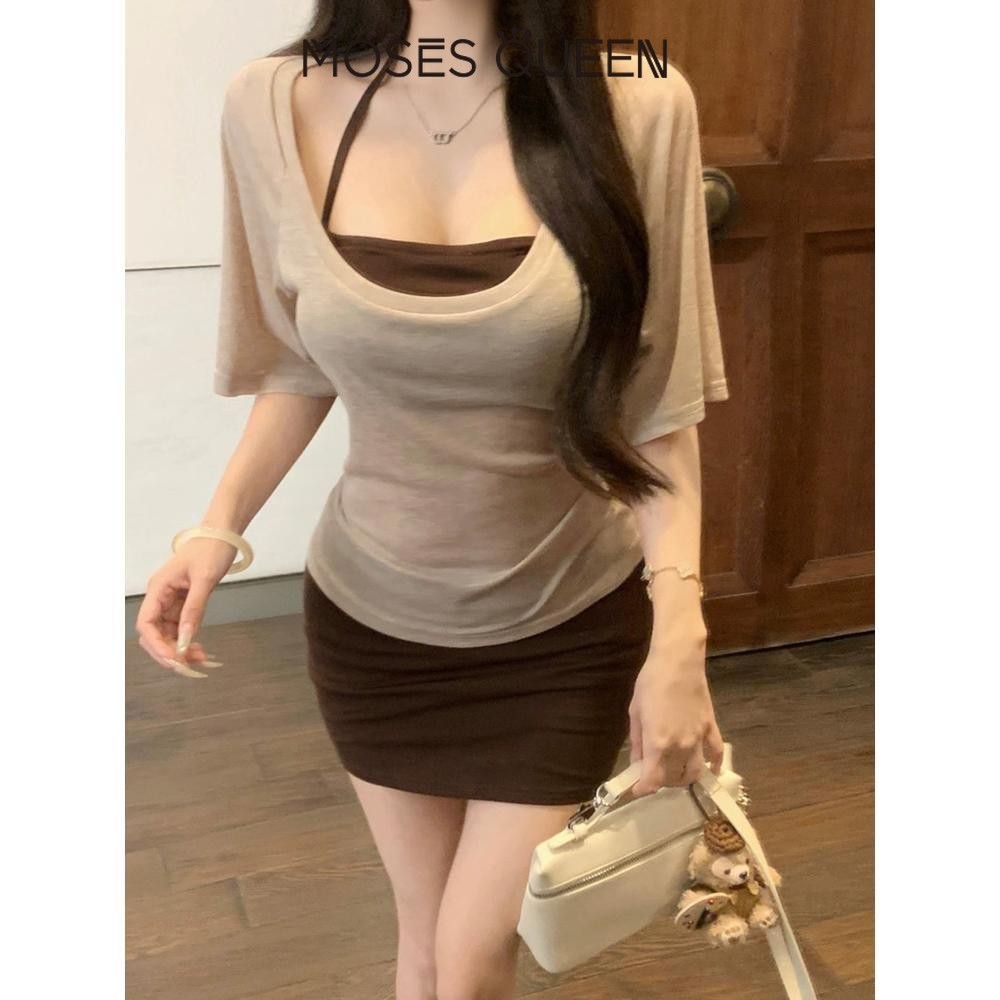 MOSESQUEEN เสื้อกล้ามสไตล์เซ็กซี่สำหรับทุกโอกาสในหน้าร้อน รูปที่ 3
