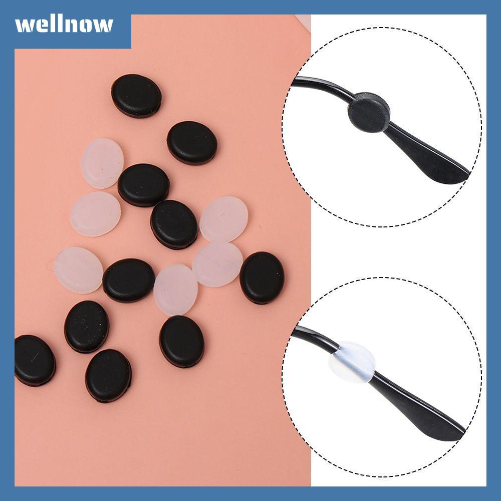 WELLNOW 5 คู่แว่นตาที่เกี่ยวหูวงกลมซิลิโคนอ่อนนุ่มป้องกันการลื่นผู้ถือวัด